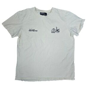 The Tubbo Moment Ukulele Blueprint Graphic T-Shirt Cream Yellow Men's Size L